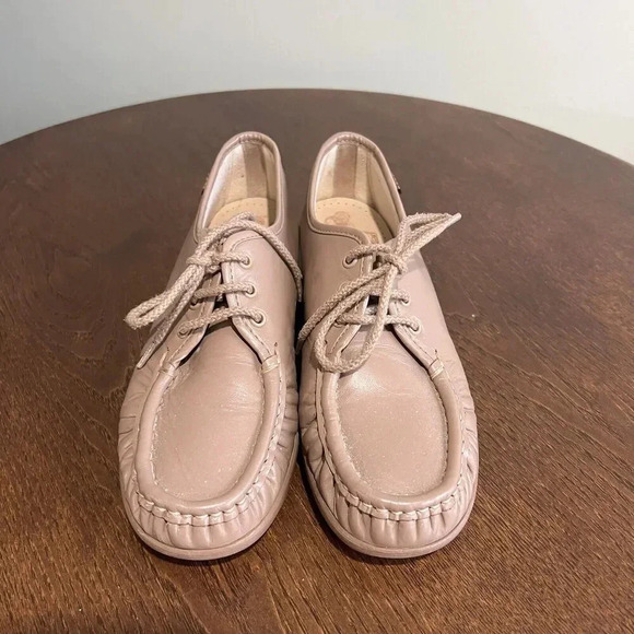 SAS Bounce Women's Lace Up Moc Toe Oxford Mocha Shoe Size 7 WW - Picture 1 of 8